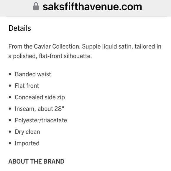 🖤🖤NEW!!! ST JOHN CAVIAR COLLECTION LIQUID SATIN EMMA PANTS SIZE 2 IN BLACK🖤🖤 - Picture 6 of 13